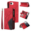 For iPhone 16e Dual-color 9 Card Slots Zipper Wallet Leather Phone Case(Red) - iPhone 16e Cases by PMC TechLife | Online Shopping South Africa | PMC TechLife | Buy Now Pay Later Mobicred