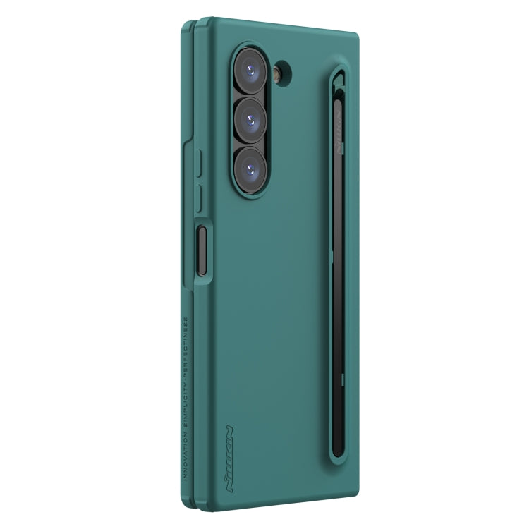For Samsung Galaxy Z Fold6 5G NILLKIN Flex Pure PC + Liquid Silicone Phone Case with S Pen(Green)