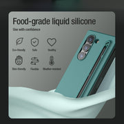 For Samsung Galaxy Z Fold6 5G NILLKIN Flex Pure PC + Liquid Silicone Phone Case with S Pen(Green)