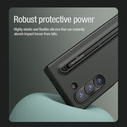 For Samsung Galaxy Z Fold6 5G NILLKIN Flex Pure PC + Liquid Silicone Phone Case with S Pen(Black)
