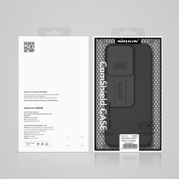 For Xiaomi Poco M6 4G NILLKIN Black Mirror Series Camshield PC Phone Case(Black)