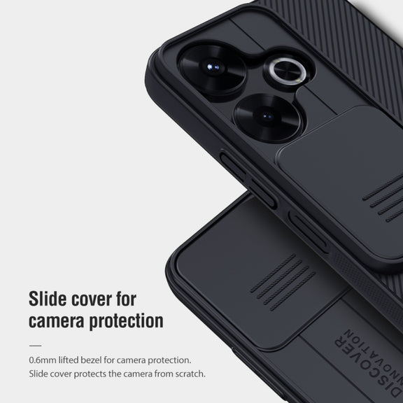 For Xiaomi Poco M6 4G NILLKIN Black Mirror Series Camshield PC Phone Case(Black)