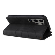 For Samsung Galaxy S25 Ultra 5G Dual-color 9 Card Slots Zipper Wallet Leather Phone Case(Black)