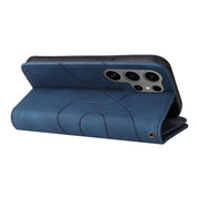 For Samsung Galaxy S25 Ultra 5G Dual-color 9 Card Slots Zipper Wallet Leather Phone Case(Blue)