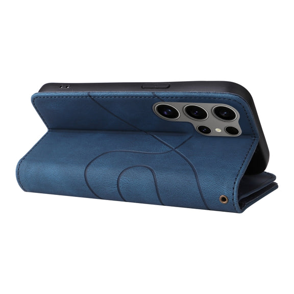 For Samsung Galaxy S25 Ultra 5G Dual-color 9 Card Slots Zipper Wallet Leather Phone Case(Blue)