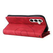 For Samsung Galaxy S25 / S24 5G Dual-color 9 Card Slots Zipper Wallet Leather Phone Case(Red)