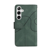 For Samsung Galaxy S25+ / S24+ 5G Dual-color 9 Card Slots Zipper Wallet Leather Phone Case(Green)