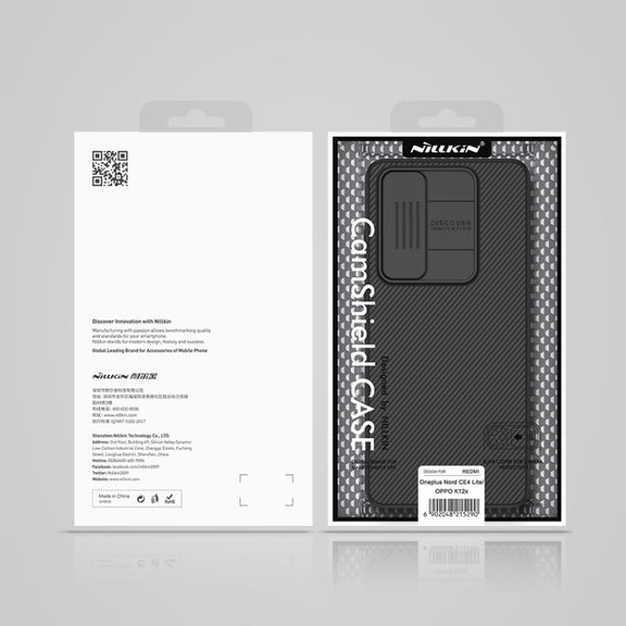 For OnePlus Nord CE4 Lite / OPPO K12x NILLKIN Black Mirror Series Camshield PC Phone Case(Blue)