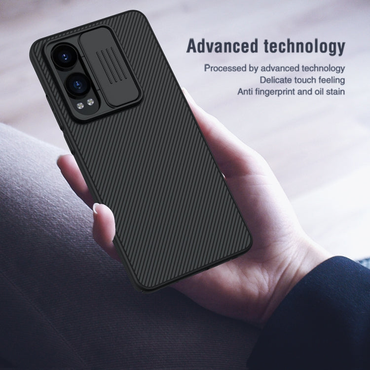 For OnePlus Nord CE4 Lite / OPPO K12x NILLKIN Black Mirror Series Camshield PC Phone Case(Blue)