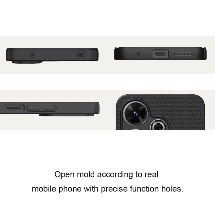 For Redmi Note 13R 5G / 13 4G NILLKIN Frosted PC Phone Case(Black)