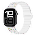 For Apple Watch Series 10 46mm Colorful Dots Magnetic Silicone Watch Band(White) - free shipping - PMc TechLife - Order now!