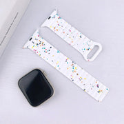 For Apple Watch Series 10 46mm Colorful Dots Magnetic Silicone Watch Band(White)