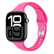 For Apple Watch Series 10 46mm Slim Style Colorful Dots Silicone Watch Band(Pink) - Watch Bands by PMc TechLife | Online Shopping South Africa | PMc TechLife | Buy Now Pay Later Mobicred