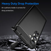 For Samsung Galaxy S25 5G Carbon Fiber Brushed Texture TPU Phone Case(Black)