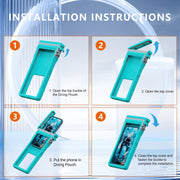 RedPepper 15m Depth Water-resistant Phone Diving Pouch with Suction Cup(Grass Blue)