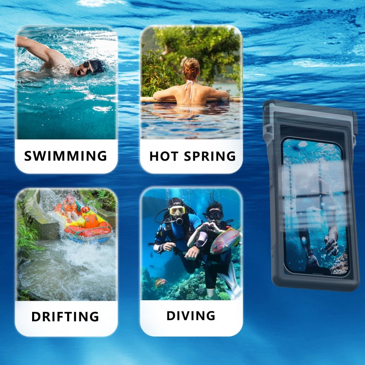 RedPepper 15m Depth Water-resistant Phone Diving Pouch with Suction Cup(Black)