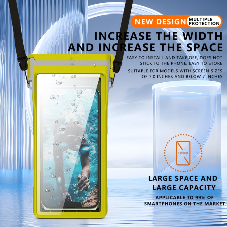 RedPepper 15m Depth Water-resistant Phone Diving Pouch with Suction Cup(Yellow)