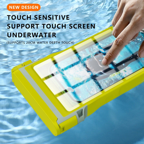 RedPepper 15m Depth Water-resistant Phone Diving Pouch with Suction Cup(Yellow)