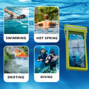 RedPepper 15m Depth Water-resistant Phone Diving Pouch with Suction Cup(Yellow)