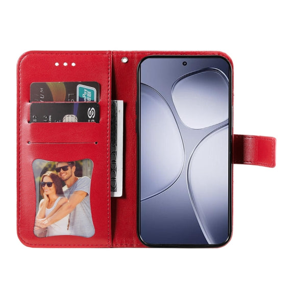 For Redmi K70 Ultra Seven-petal Flowers Embossing Leather Phone Case(Red)