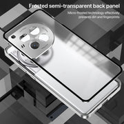 For OnePlus 13 Snap Buckle Single-sided Metal Frame Frosted Phone Case(Silver)
