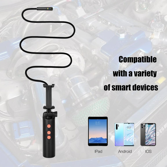 F280 8mm 1080P IP68 Water-resistant Dual Camera WiFi Digital Endoscope, Length:2m Hard Cable(Black)
