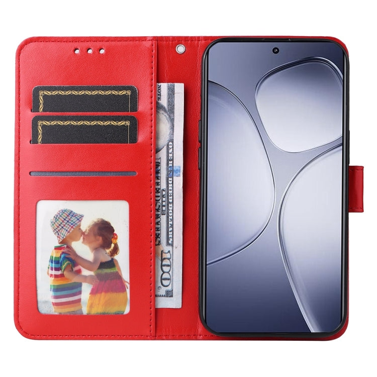 For Redmi K70 Ultra Embossed Sunflower Leather Phone Case(Red)