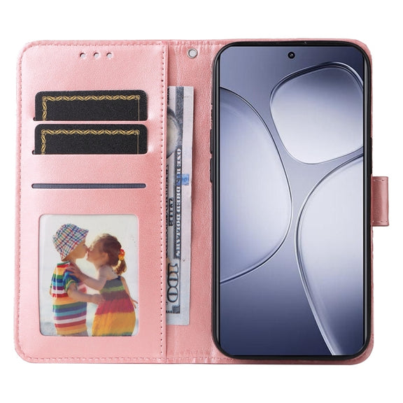 For Redmi K70 Ultra Embossed Sunflower Leather Phone Case(Rose Gold)