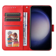 For Samsung Galaxy S25+ 5G Embossed Sunflower Leather Phone Case(Red)