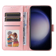 For Samsung Galaxy S25+ 5G Embossed Sunflower Leather Phone Case(Rose Gold)