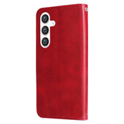 For Samsung Galaxy S25 5G Fashion Calf Texture Zipper Leather Phone Case(Red)