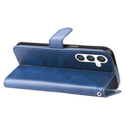For Samsung Galaxy S25+ 5G Fashion Calf Texture Zipper Leather Phone Case(Blue)