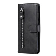 For Samsung Galaxy S25+ 5G Fashion Calf Texture Zipper Leather Phone Case(Black)