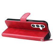For Samsung Galaxy S25+ 5G Fashion Calf Texture Zipper Leather Phone Case(Red)
