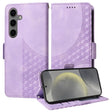 For Samsung Galaxy S25+ 5G Embossed Rhombus Starry Leather Phone Case(Purple) - Galaxy S25+ 5G Cases by PMC TechLife | Online Shopping South Africa | PMC TechLife | Buy Now Pay Later Mobicred
