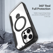 For iPhone 16 Pro Max DUX DUCIS Skin X Pro Series MagSafe Ring Holder Leather Phone Case(Black)