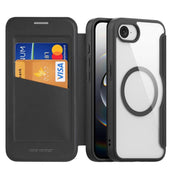For iPhone 16e DUX DUCIS Skin X Pro Series MagSafe Ring Holder Leather Phone Case(Black)
