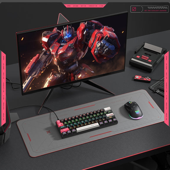 ONIKUMA G55 61 Keys RGB Colorful Lighting Wired Gaming Mechanical Keyboard(Black)
