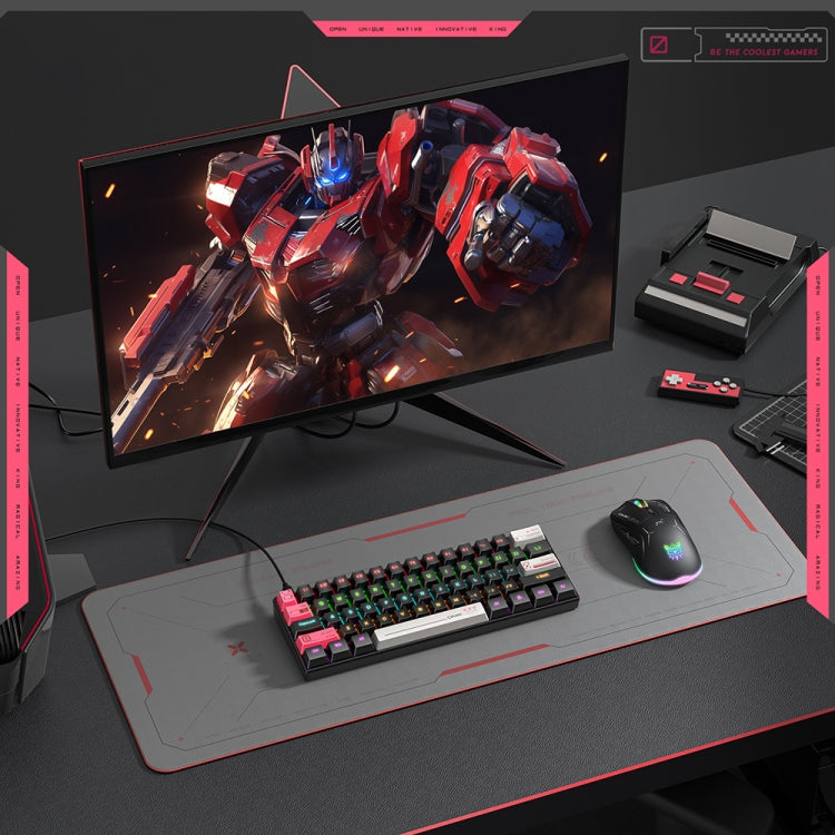 ONIKUMA G55 61 Keys RGB Colorful Lighting Wired Gaming Mechanical Keyboard(Black)