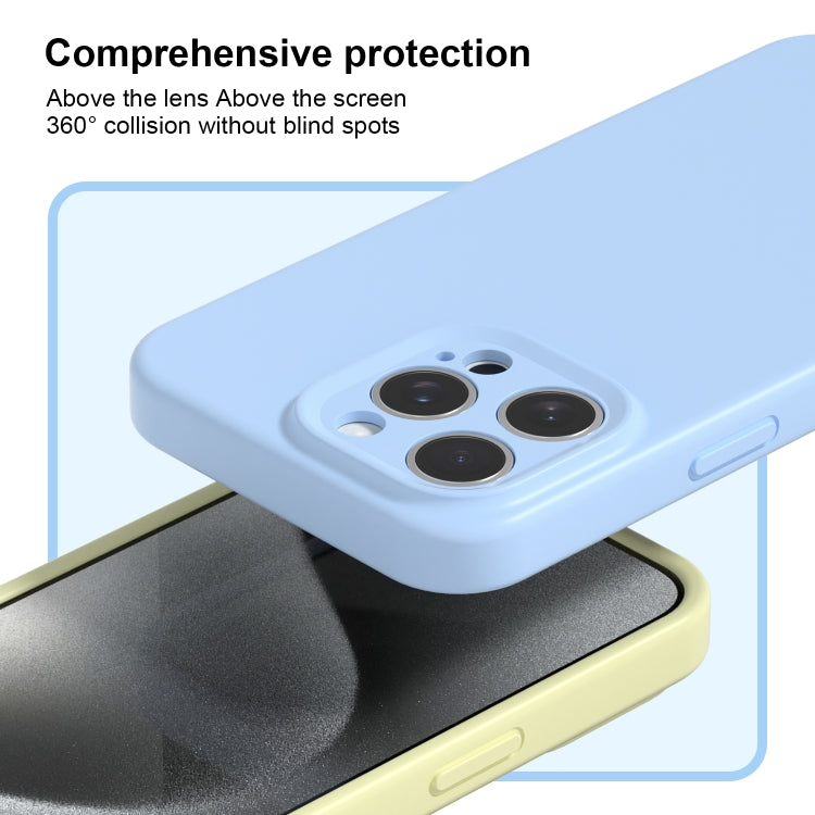 For iPhone 16 Precise Hole Liquid Silicone Jelly Color Full Coverage Phone Case(Navy Blue)