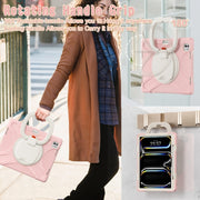 For iPad Pro 13 2024 Silicone Hybrid PC Tablet Case with Holder & Shoulder Strap(Cherry Blossom Pink)