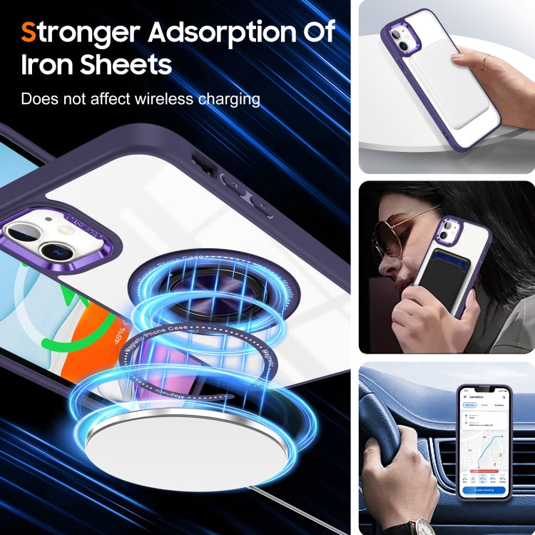 For iPhone 16 Magnetic Rotating Ring Holder Phone Case(Dark Purple)