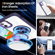 For iPhone 16 Magnetic Rotating Ring Holder Phone Case(Dark Purple)