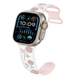 For Apple Watch Ultra 2 49mm Two-color Rose Engraved Silicone Watch Band(White Pink) - free shipping - PMc TechLife - Order now!