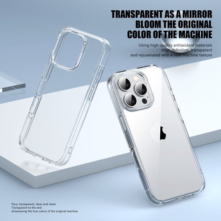 For iPhone 16 PC Hybrid TPU Full Coverage Shockproof Phone Case(Transparent)