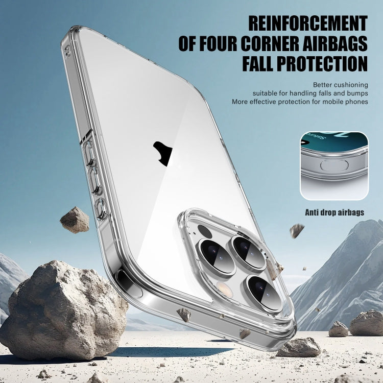 For iPhone 16 PC Hybrid TPU Full Coverage Shockproof Phone Case(Transparent)