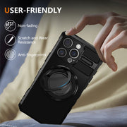 For iPhone 16 Pro Rotating Magnetic Holder Phone Case(Black)