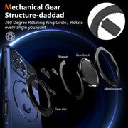 For iPhone 16 Pro Max Rotating Magnetic Holder Phone Case(Royal Blue)