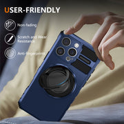 For iPhone 16 Pro Max Rotating Magnetic Holder Phone Case(Royal Blue)