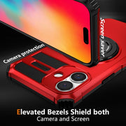 For iPhone 16 Plus Rotating Magnetic Holder Phone Case(Red)